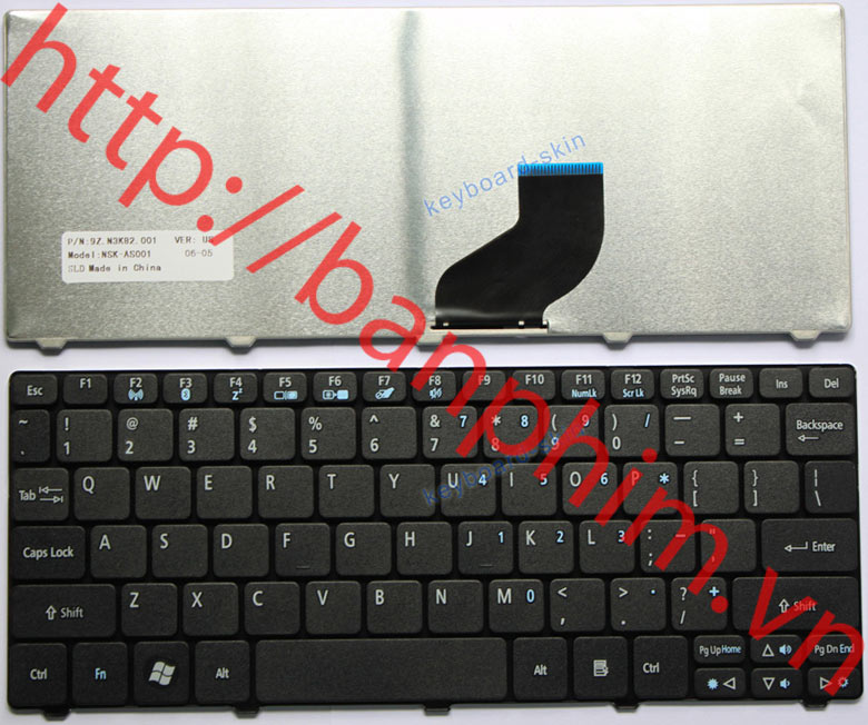 Bàn phím laptop Acer Aspire One D270 Keyboard 