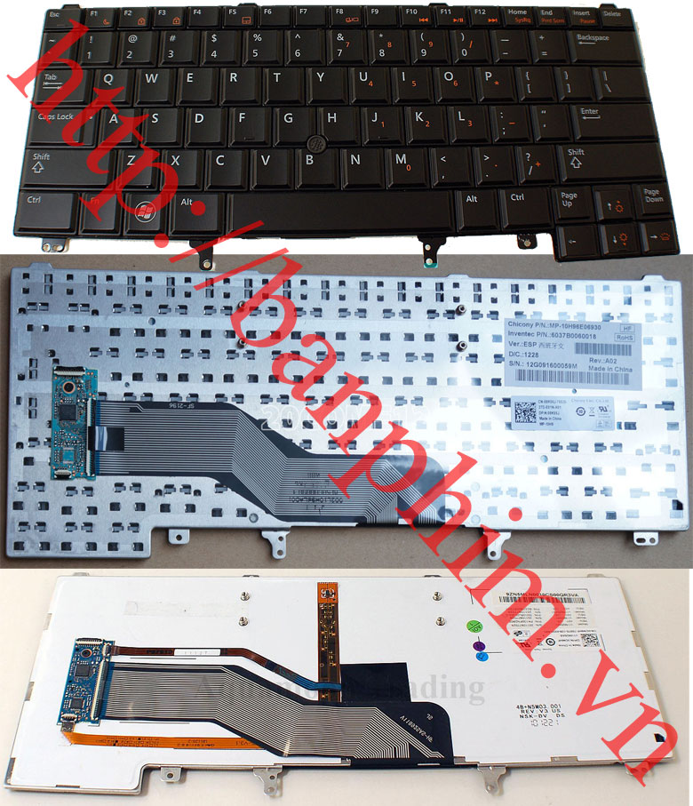 Bàn phím laptop Dell Latitude E6220 E6230 E6320 E6330 E6420 E6430 E5420 E5430 Keyboard 