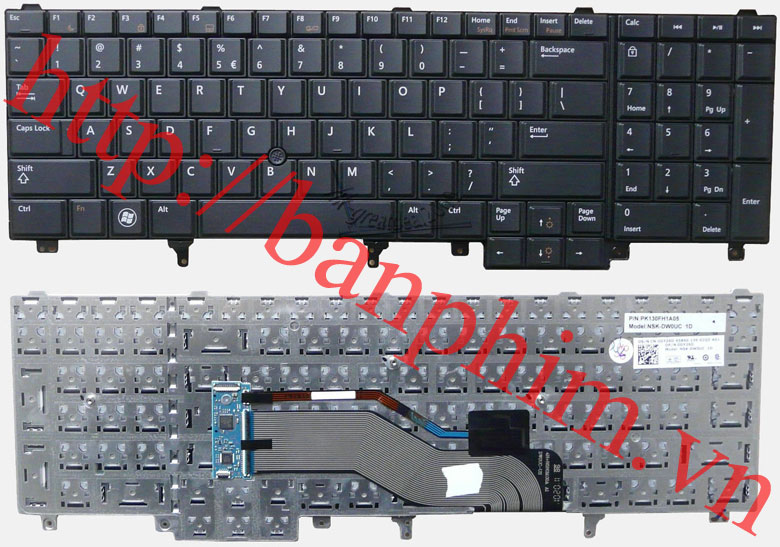 Bàn phím laptop DELL Precision M4600 M6600 M4700 M6700 Latitude E6520 E6530 E5520 E5530 KEYBOARD