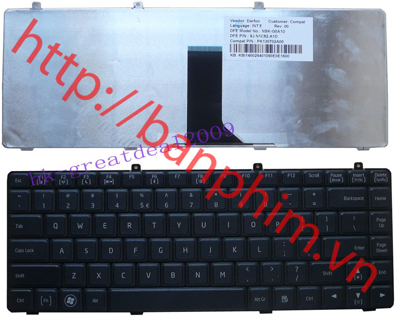 Bàn phim laptop Gateway TC78 TC7814C TC7815C TC7817C keyboard