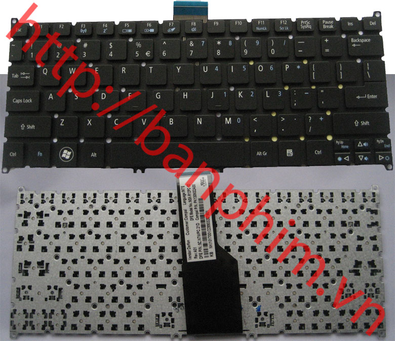 Bàn phím laptop Acer Aspire One 725 756 AO725 AO756 S3 S5 Keyboard 