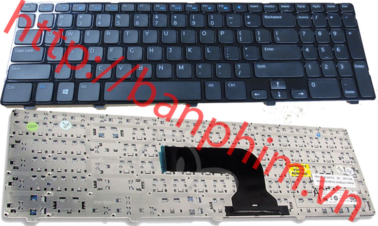 Bàn phím laptop DELL Inspiron 15 3521 15R-3521 5521 i15RV-1667BLK Dell Vostro 2521 V2521 Keyboard