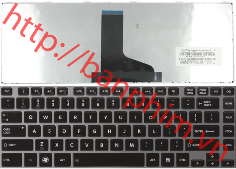 Bàn phím laptop Toshiba Satellite L840 keyboard 