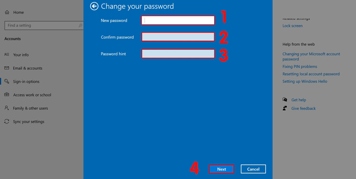 Nhập mật khẩu mới