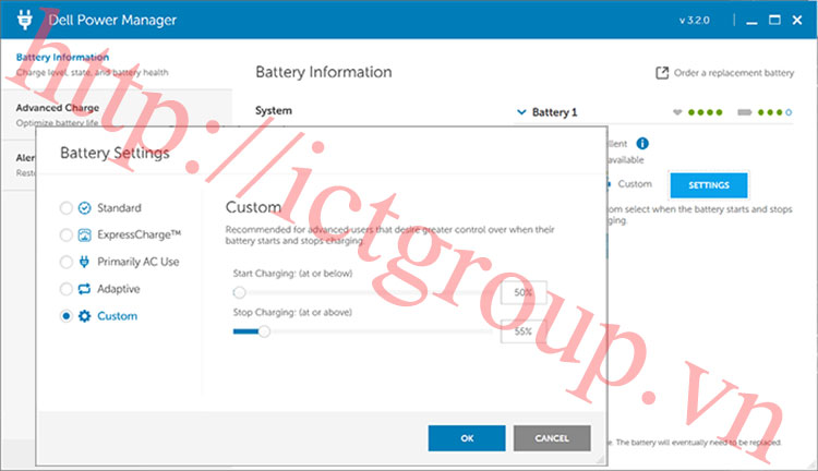 Phầm mềm quản lý pin Dell