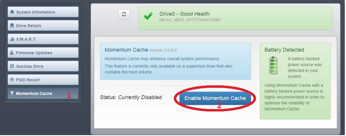 Enable Momentum Cache